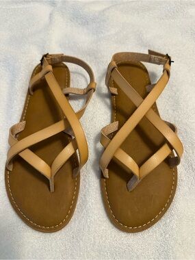 Tan Strapped Sandals